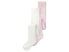Name It tights winsome orchid/cloud dancer cotton (2-pack)